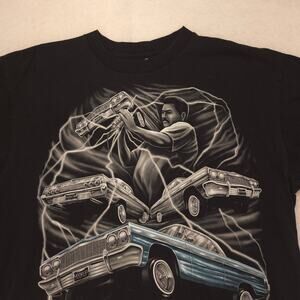 SLAM Rap Graphic Short Sleeve Crew Neck Shirt Mens Size Extra Large XL Black